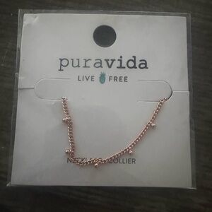 Pura Vida Rose Gold Beaded Chain Necklace